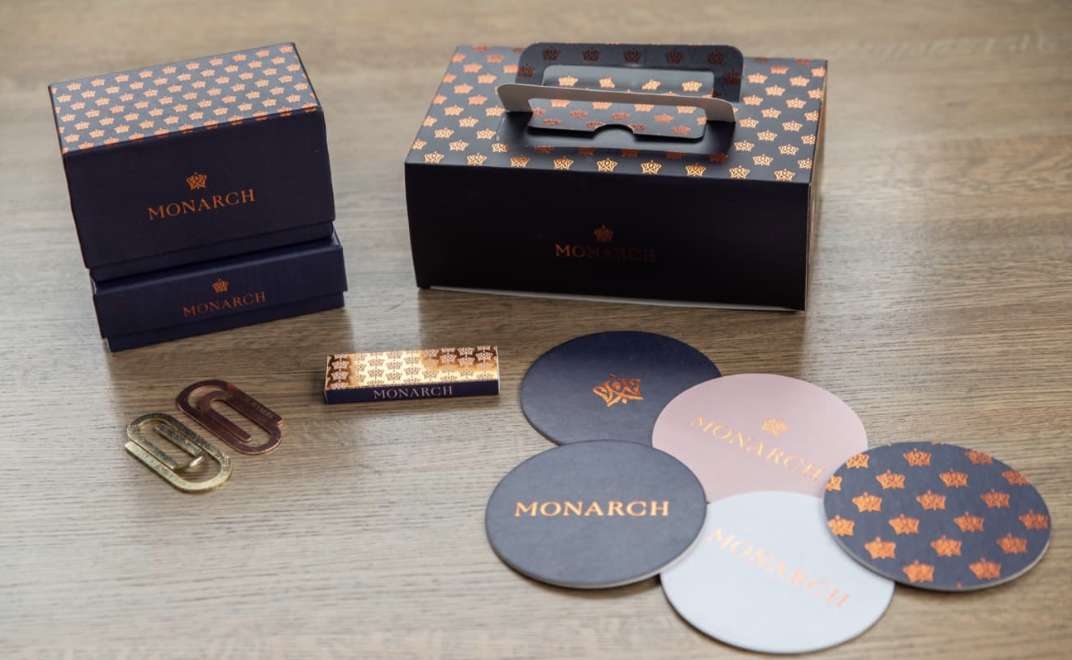 Custom Restaurant Supplies and branded to go packaging for Monarch.